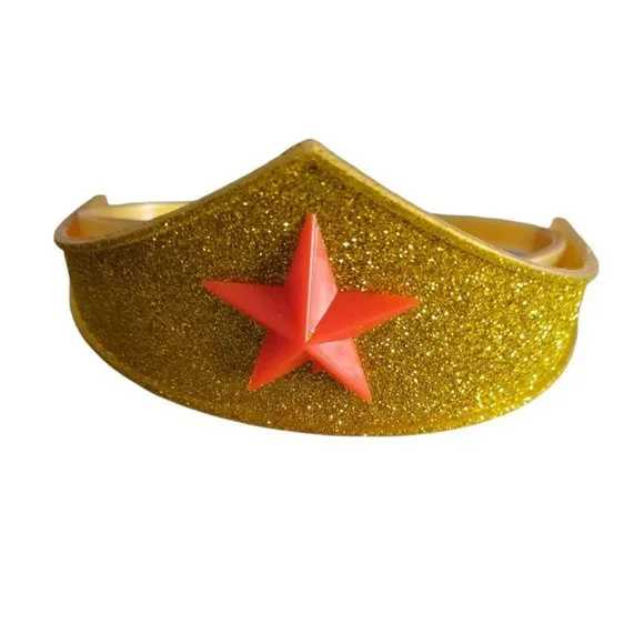 Rubies Wonder Woman Costume Girls XS  Sequined Dress Tiara, Belt Cape Comics - Picture 3 of 4